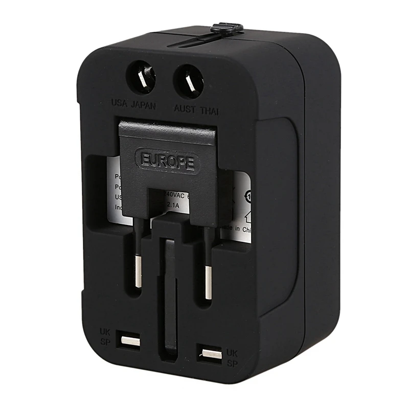 Зарядное устройство Все в одном с 2 1 А USB-разъемами для Великобритании ЕС