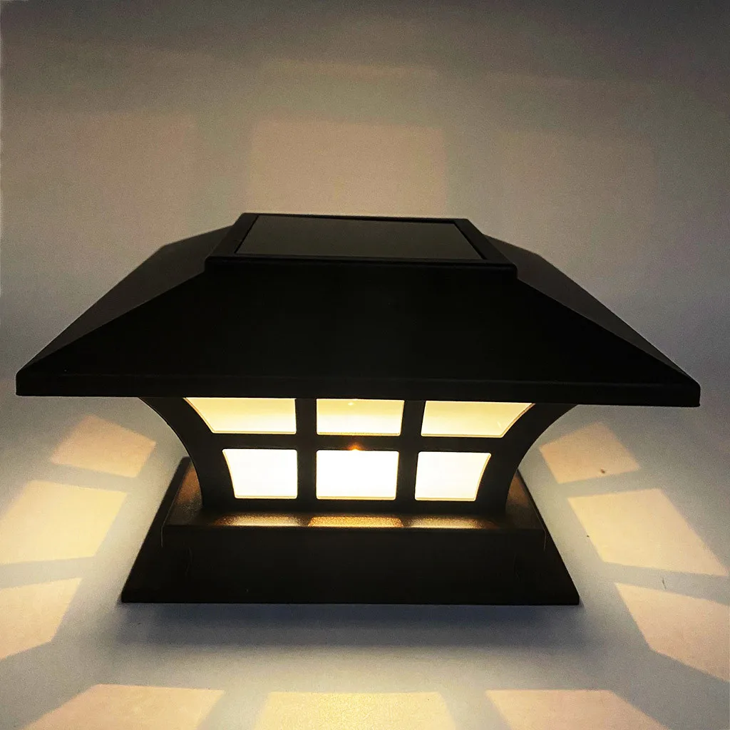 

2020 Solar Lamp Column Head Light Outdoor Waterproof Decorative Courtyard Warm Light suitable outdoor pillars garden walls