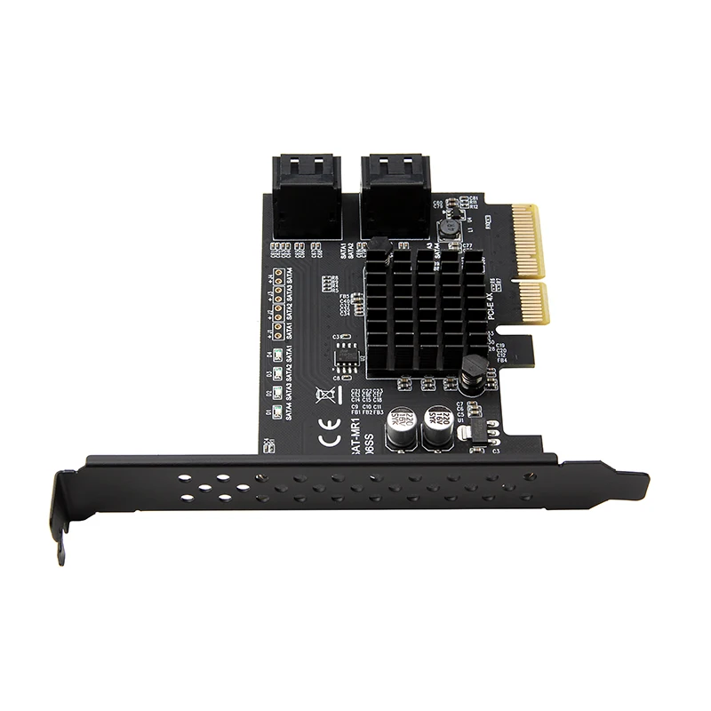 карта pci express raid 4 порта sata 30 add on card marvell 88se9230 чип pcie sata ra
