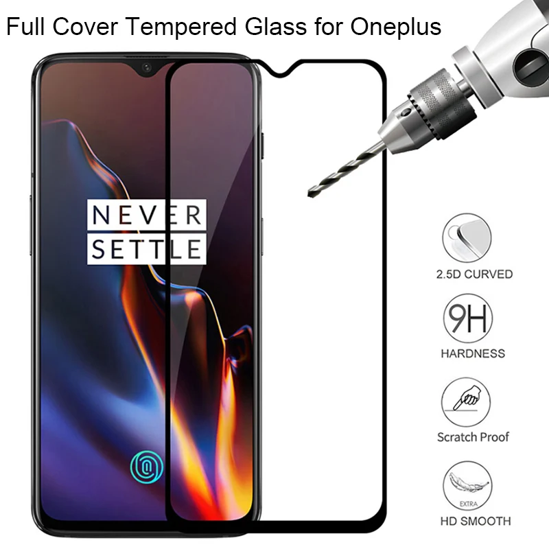 Для Oneplus 6T Защитное стекло для 6 9D закаленное защитное экрана 5T покрытие 5 передних