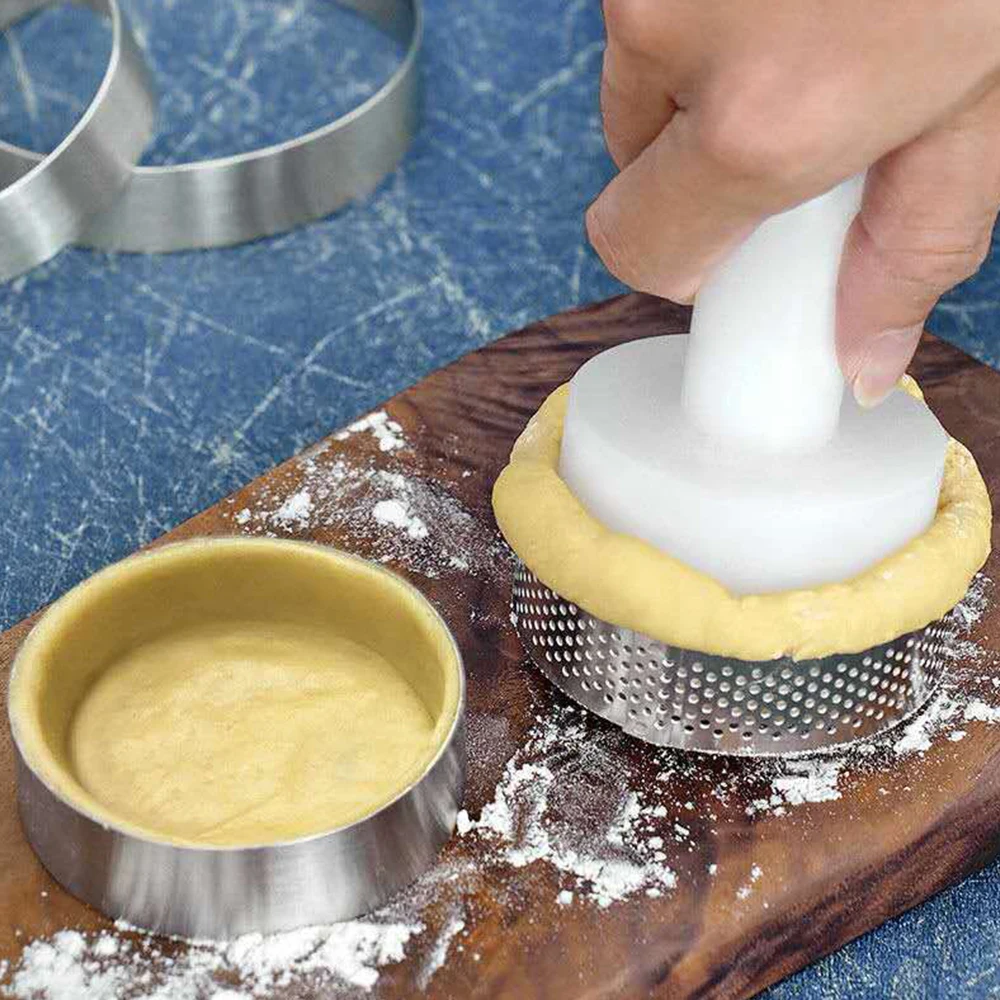 2/5/10 шт. круговое кольцо Tart французские десерты из нержавеющей стали