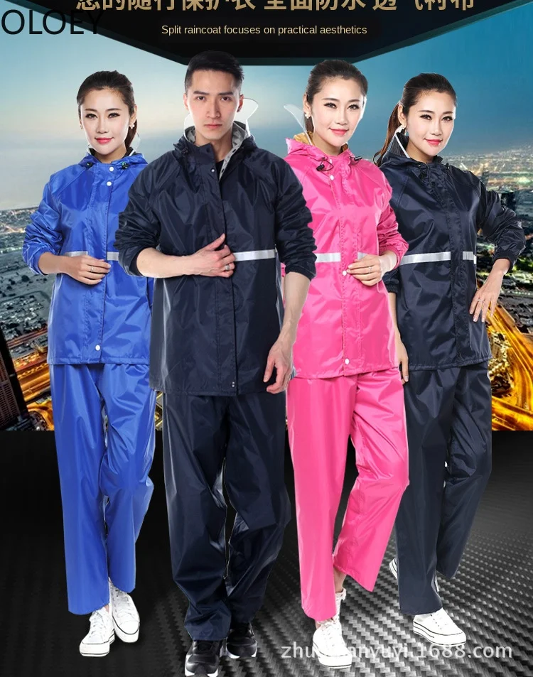 

Fashion EVA Women Man Raincoat Thick Waterproof Rain Poncho Coat Motorcycle Raincoat Suit Raincoat Adult Hoodie Rainwear Suit