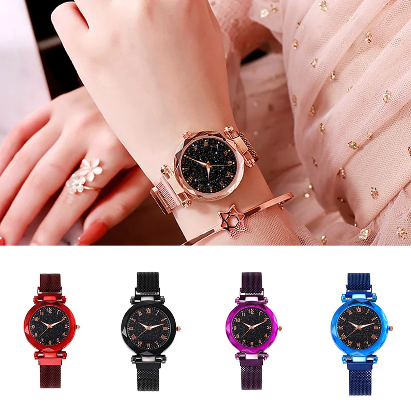 

Ladies Fashion Korean Electronic Watch Female Belt Watch Women's Watches Clock Watch Magnet Belt