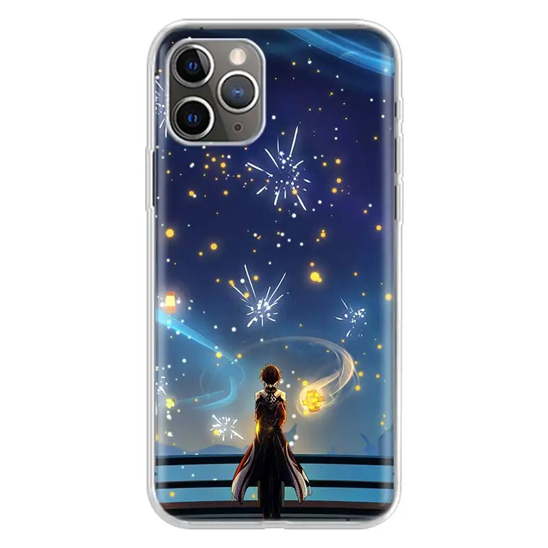 hot game genshin impact silicone case coque for iphone 13 pro max 11 12 pro xs max x xr 7 8 6 6s plus se 2020 back cover free global shipping