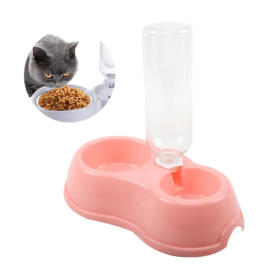 Маленькие собаки и кошки двойная миска для домашних животных Кормушка