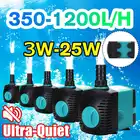 Погружная водяная помпа 3101525 Вт, 220-240 В, бесшумная Регулируемая помпа для аквариума, фонтана с фильтром, для пруда, фонтана