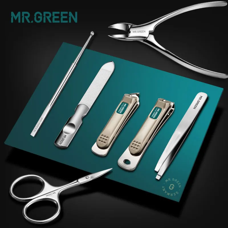 MR. GREEN 7 в 1 маникюрный набор из нержавеющей стали кусачки для ногтей набор маникюрных инструментов кусачки для ногтей набор для ухода за ногтями