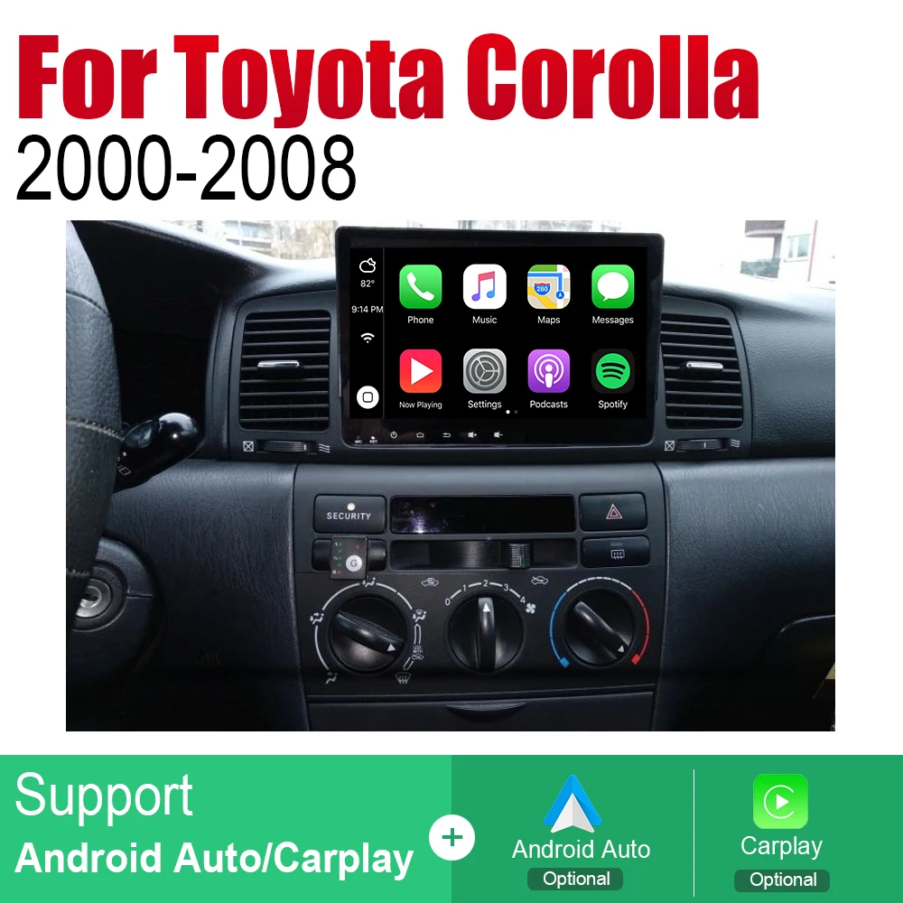 Автомагнитола ZaiXi с GPS навигацией для Toyota Corolla 2000 ~ 2008 Android мультимедийная система
