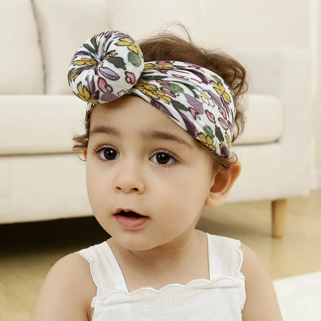 Повязка на голову с пончиком для маленьких девочек эластичная повязка головы