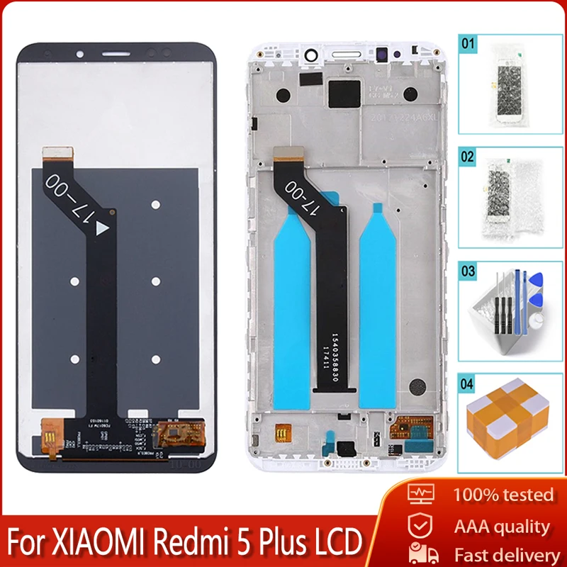 ЖК дисплей с рамкой для Xiaomi Redmi 5 Plus сенсорный экран 99 дюйма 10 точек касания