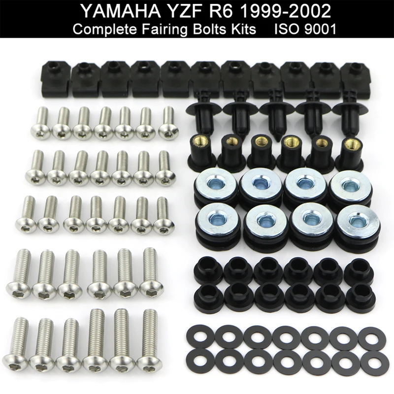Подходит для Yamaha YZFR6 YZF R6 1999 2000 2001 2002 мотоциклетные полный обтекатель Болты