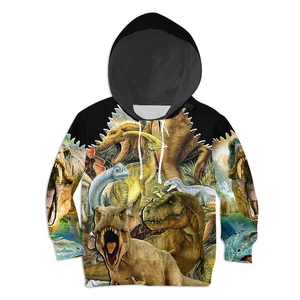 Beautiful Dinosaurs Printed Hoodies Kids Pullover Sweatshirt Tracksuit Jacket T Shirts Boy Girl Funny Animal Apparel 06