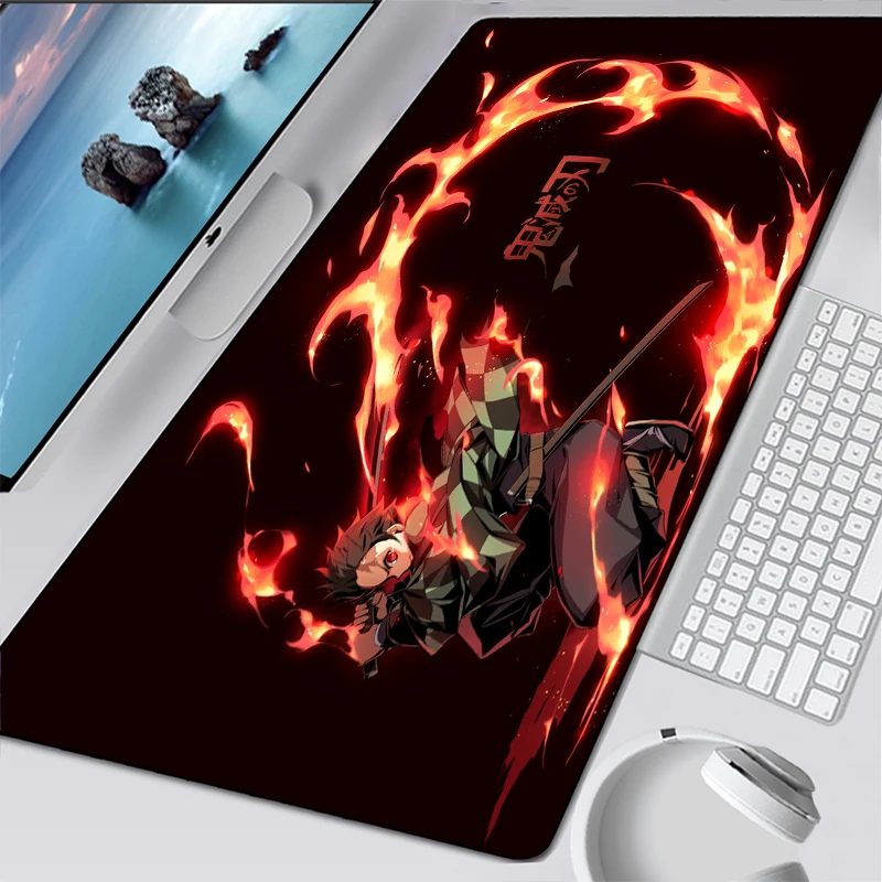 anime demon slayer mousepad gaming mouse pad carpet gamer mat computer desk padmouse keyboard laptop mouse pad mats free global shipping
