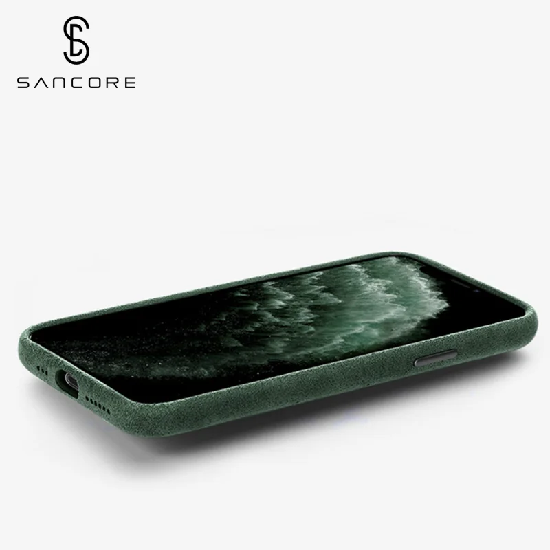 SanCore для iPhone 11 pro Max чехол для телефона ALCANTARA модный кожаный чехол с полной защитой бизнес роскошный чехол для телефона замшевый Чехол для мужчин