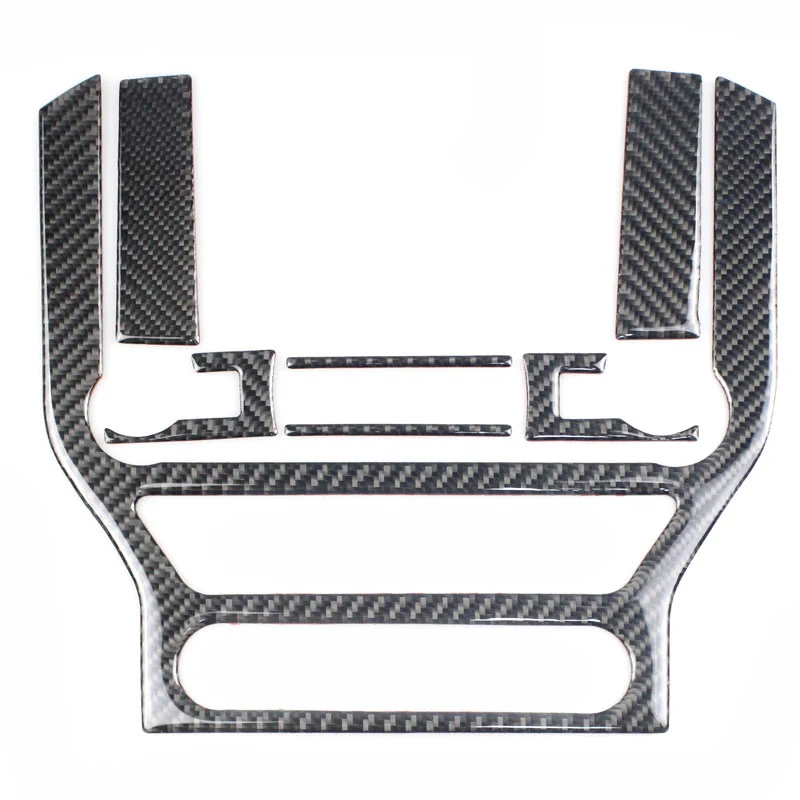 

Auto Accessories For Ford Mustang Carbon Fiber Central Control Air Conditioning CD Panel Cover Trim Stickers 2015-19 Car Styling