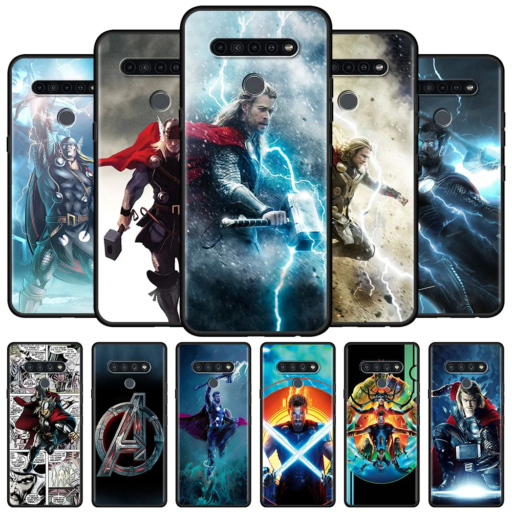 

Phone Case For LG K41s K61 K50 G6 G7 K42 K40s K71 K52 K40 G8 K92 Q92 Black Cover Silicone Fundas Thor Marvel Avengers