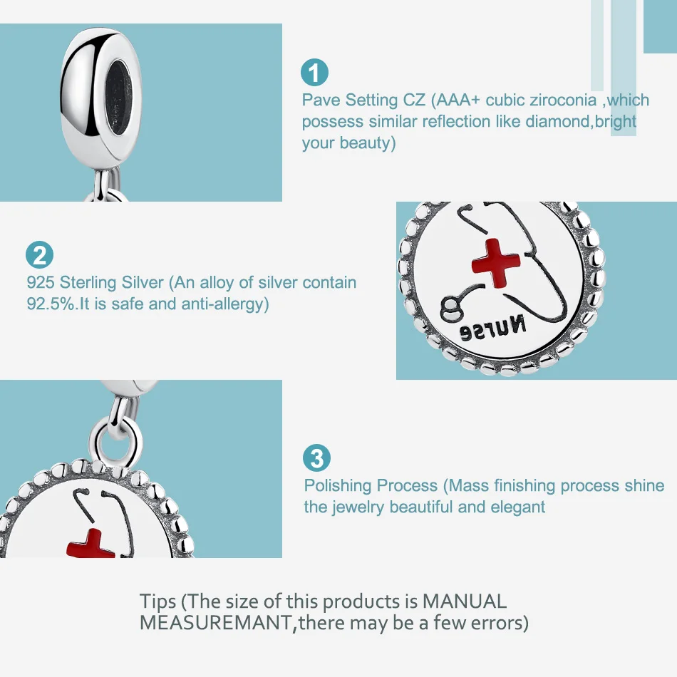 Очаровательные бусины в европейском стиле из стерлингового серебра 925 пробы