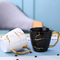 nordic wind light luxury golden marble cup coffee matte ceramic cup amazon cross border express mug