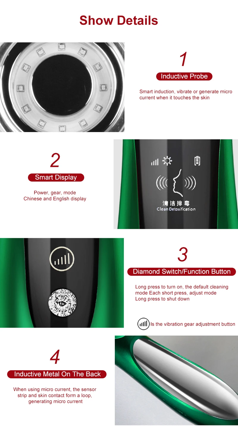 

AmazeFan EMS beauty instrument face-lift and skin rejuvenation hot compress LED phototherapy wrinkle home care facial massage