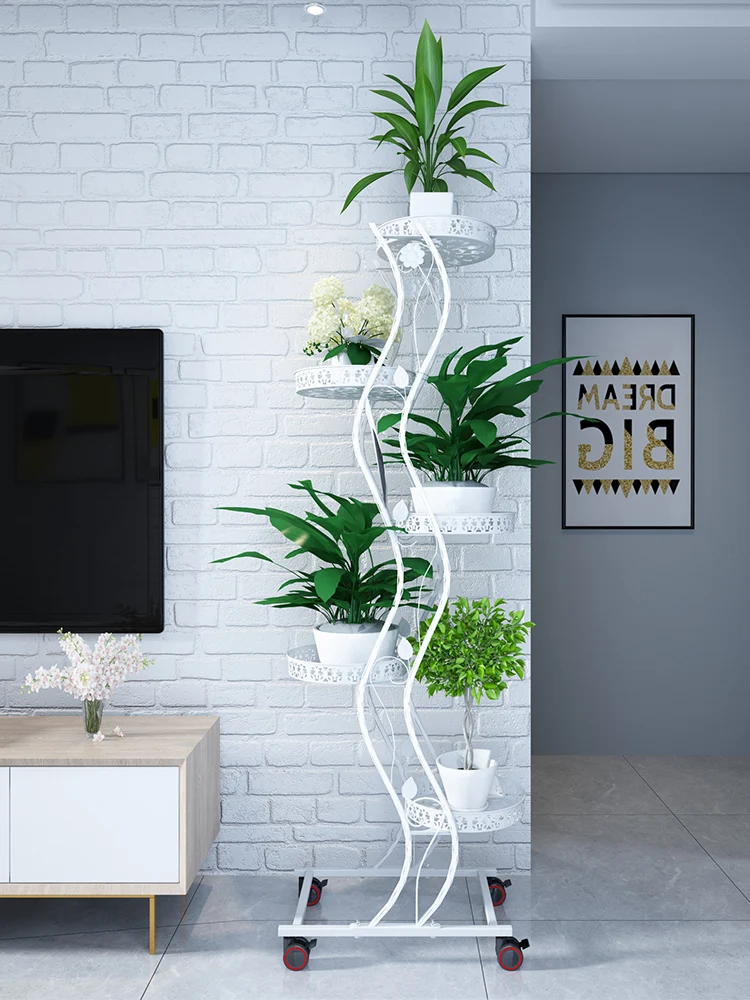 Цветочная Полка Стеллаж для выставки товаров кованого железа с многослойным