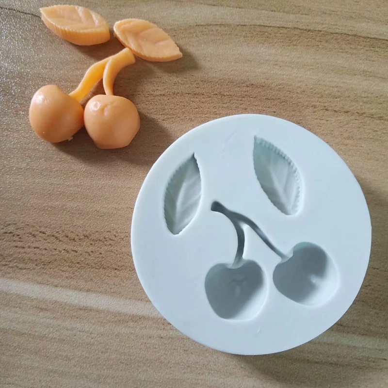 

Cherry & leaves Silicone Mold Fondant Mold Cake Decorating Tools Chocolate Mold Sugar Craft Kitchen Accessories
