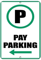 pay parking vintage retro aluminum metal sign vintage look sign plaque for bar cafe store home garage wall decoration 8 x 12 in