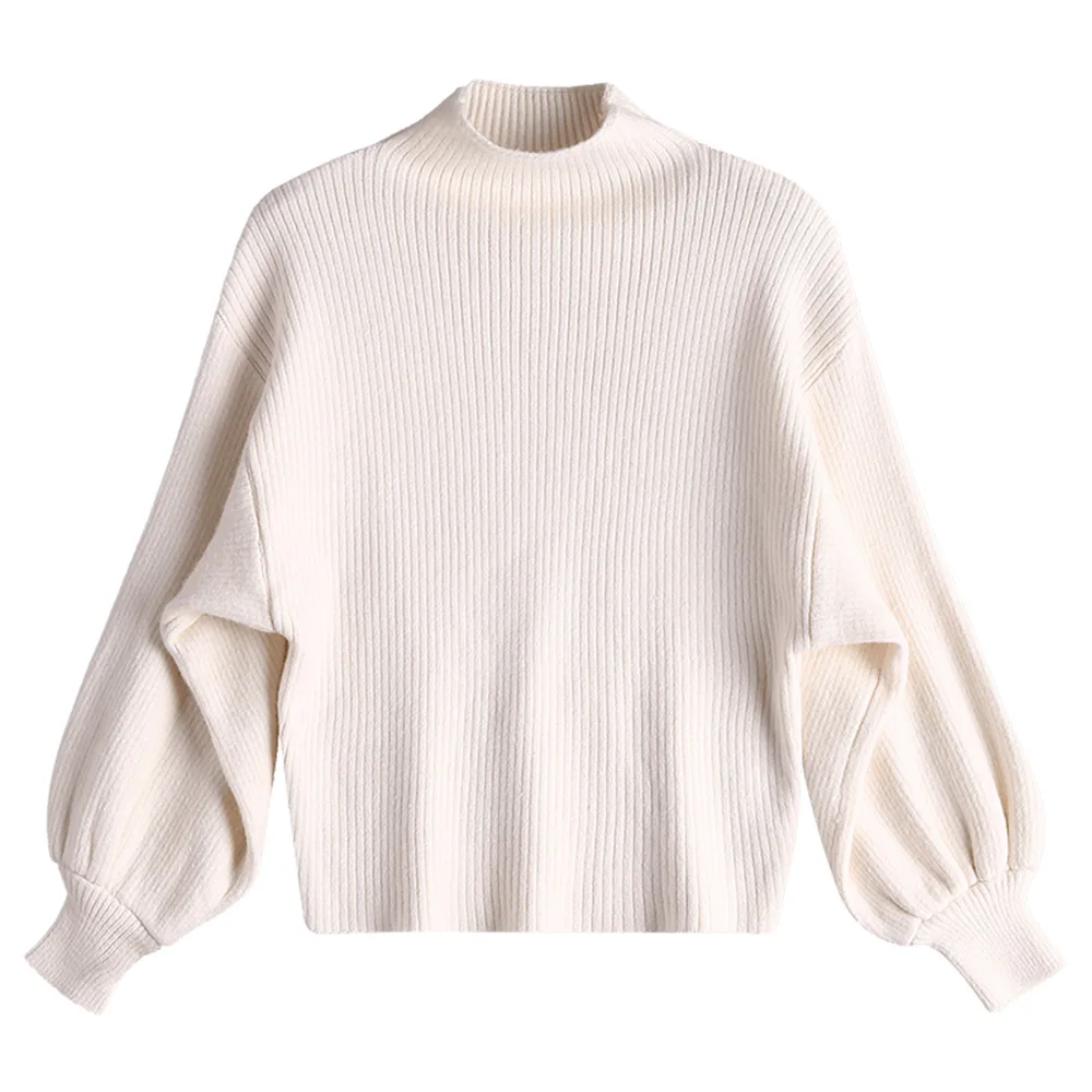 ZAFUL пуловер с рукавами-фонариками тонкий свитер женский осенне-зимний Водолазка