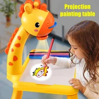new led projector drawing board kids painting table desk montessori educational learning writing tablet for boy girl toys