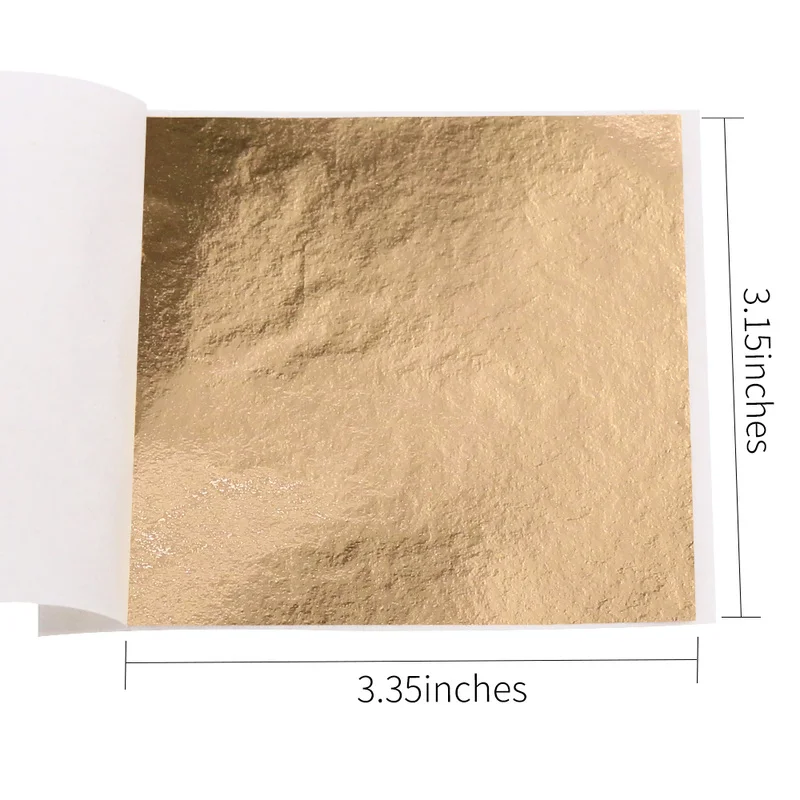 Шампанское Золото Имитация фольги позолоченный лист бумажные листы 8X8.5cm для