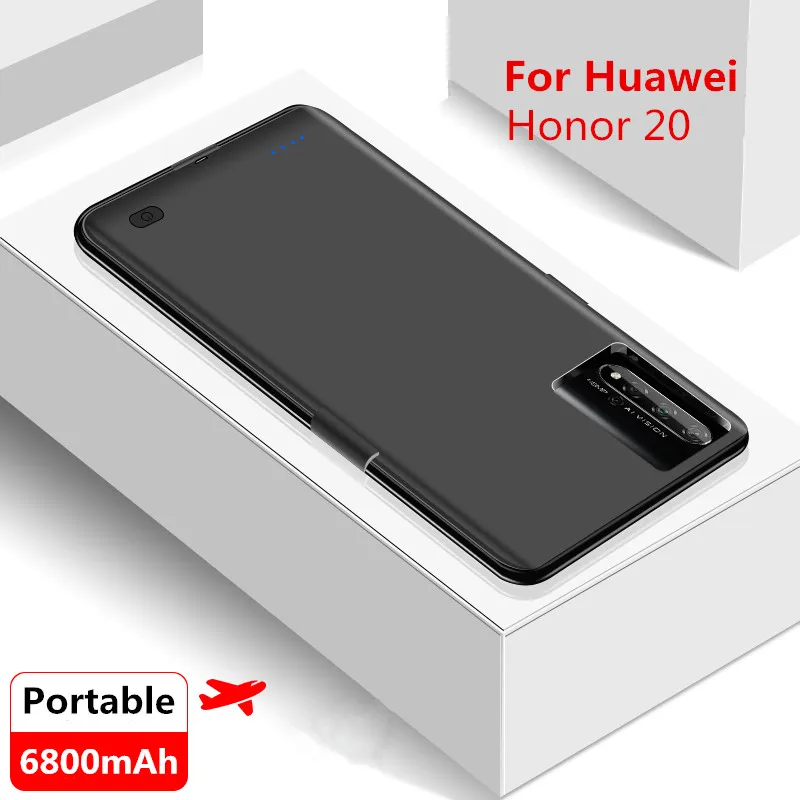 Чехол для зарядного устройства для huawei Honor 20 6800mAh power Bank, зарядный чехол, расширенный аккумулятор для huawei Honor 20 Pro
