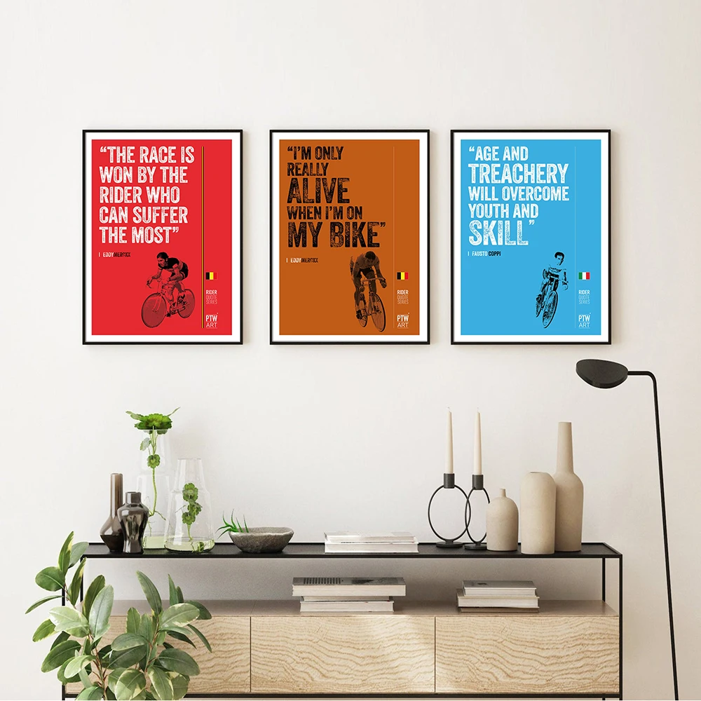 Рисунок на холсте гоночная гонка Эдди меркx винтажная живопись настенные картины