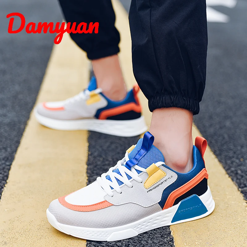 Damyuan 2019 Мужская мода комфорт с новой интернет пряжи зимой кроссовки дышащие
