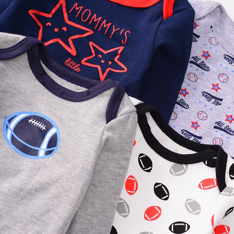 Комбинезон детский с длинным рукавом круглым вырезом 5 шт./компл. весна-осень