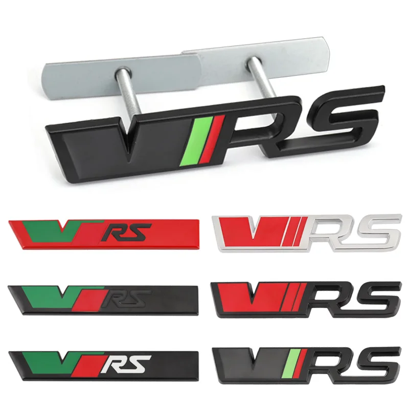 

Metal VRS Logo Emblem Badge Car Sticker Front Hood Grille for Skoda VRS Octavia Kamiq Kodiaq Karoq RS Superb Fabia Rapid Favorit