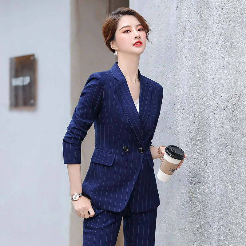Ladies Office OL Styles Pantsuits Blazers Set with Pants and Jackets Coat for Women Formal Professional Female Clothing | Женская одежда