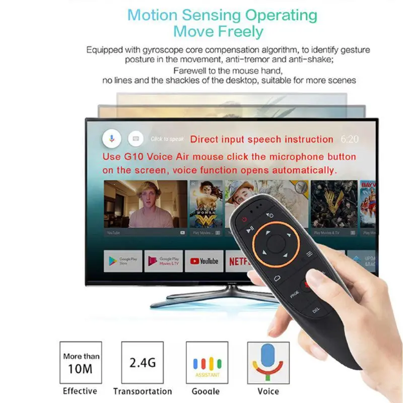G10 2,4G Голосовая воздушная мышь Fly mouse ИК функция обучения дистанционное управление работа с Android Box tv управление ler W91A