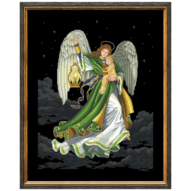 Набор для вышивки крестом Angel of dreams рисунок с рисунком фарфора 18ct 14ct 11ct черный