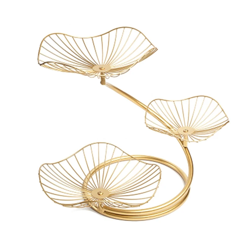 

Nordic Fruit Plate Creative Modern Living Room Home Three-Layer Fruit Plate Simple Iron Multi-Layer Fruit Plate Spiral