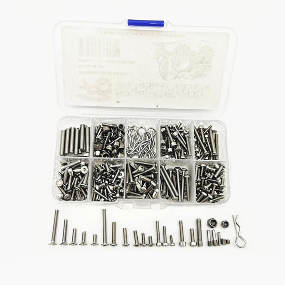 Набор винтов из нержавеющей стали с коробкой для Axial SCX10 II 90046 47 1/10 гусеничного