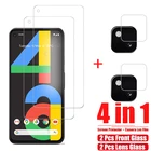 Для Google Pixel 4a закаленное стекло 4 в 1 для Google Pixel 4a стекло Full Glue HD протектор экрана для Google Pixel 4a стекло для объектива