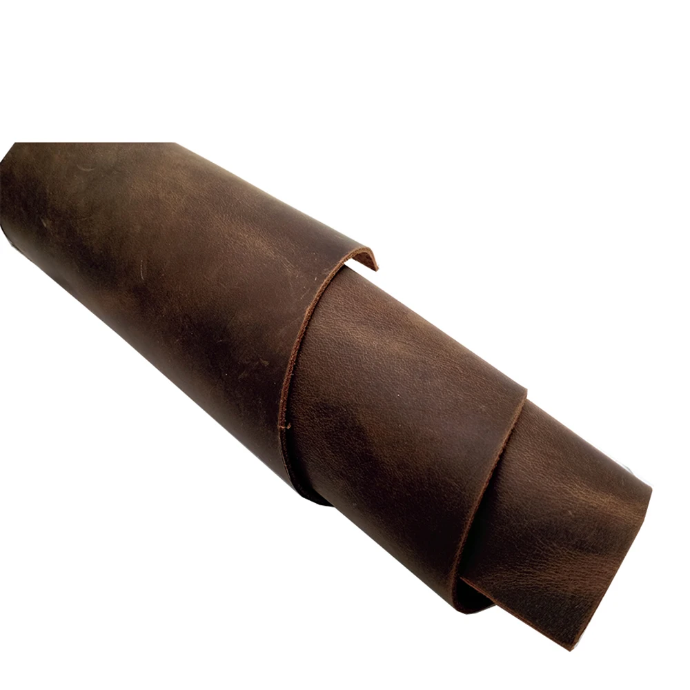 Натуральная кожа Crazy Horse коровья натуральная для рукоделия темно коричневого