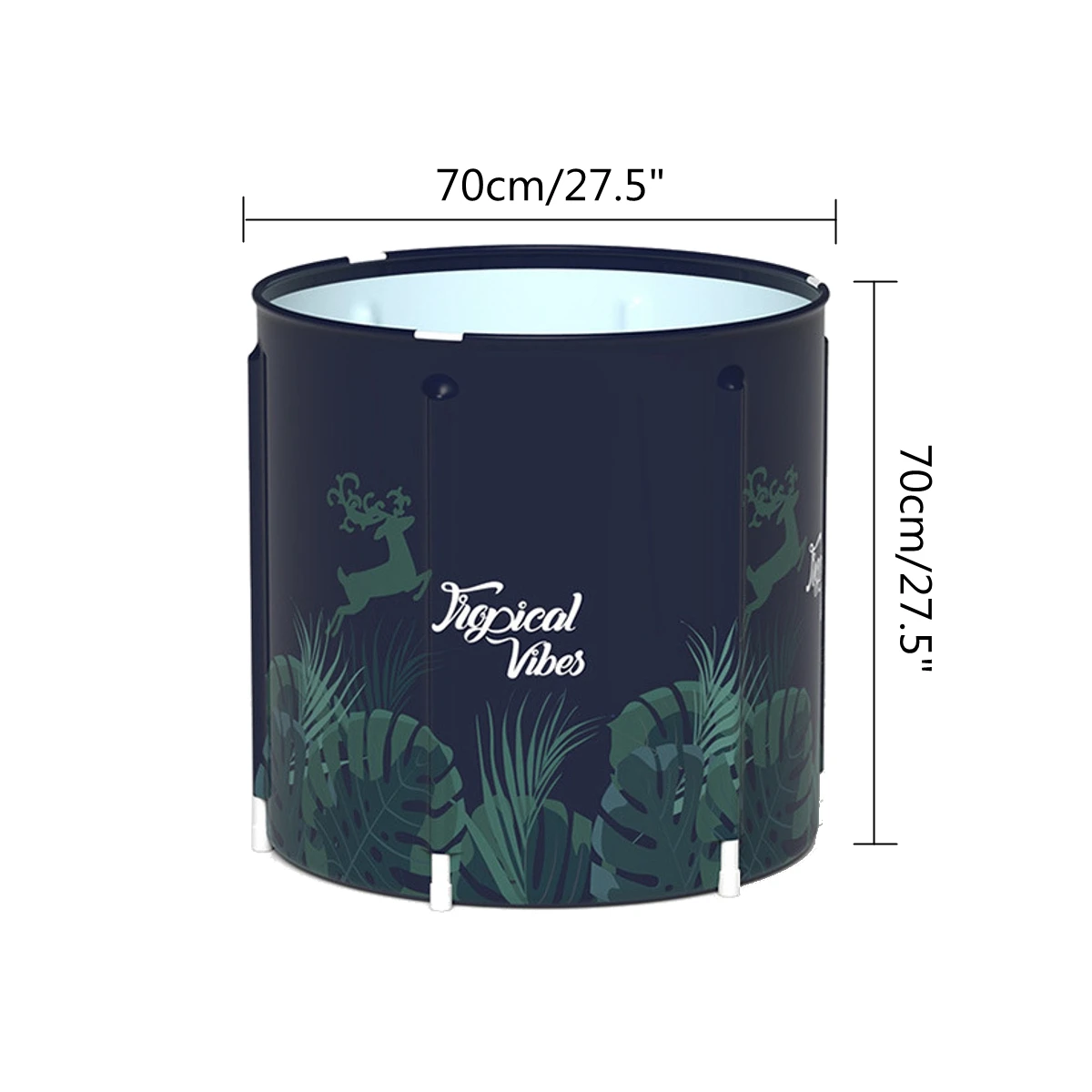 

70cm Portable PVC Style Folding Fabric Bracket Adult Folding Bath Barrel Household Bathtubs Barrel Large Body Steam Barrel