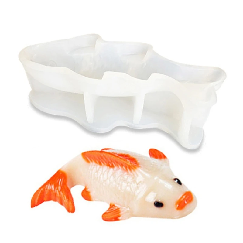 

С украшением в виде кристаллов эпоксидная смола, форма рыбы кои, силиконовая форма «сделай сам» ремесел украшения литье металлов