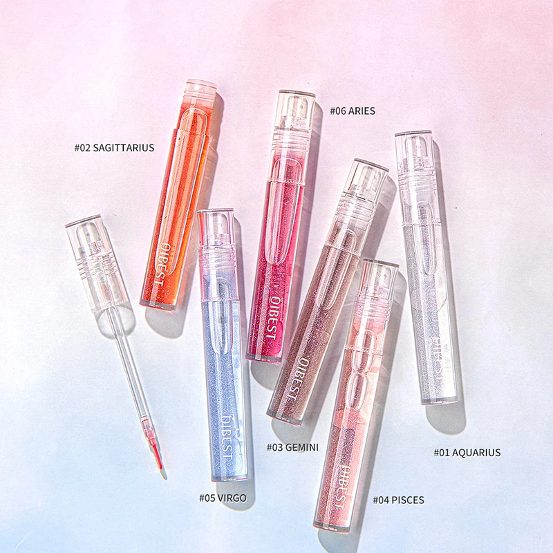 

Portable Mirror Glass Lip Gloss Transparent Moisturizing Waterproof Long Lasting Non-fading Lip Gloss