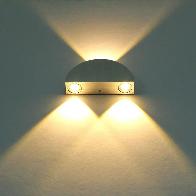Современный светодиодный настенный светильник 5W алюминиевый корпус полукруглый