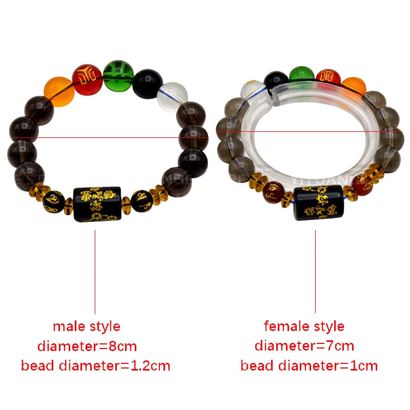 Браслет фэн шуй из пяти элементов с кристаллами браслет бусинами хорошего