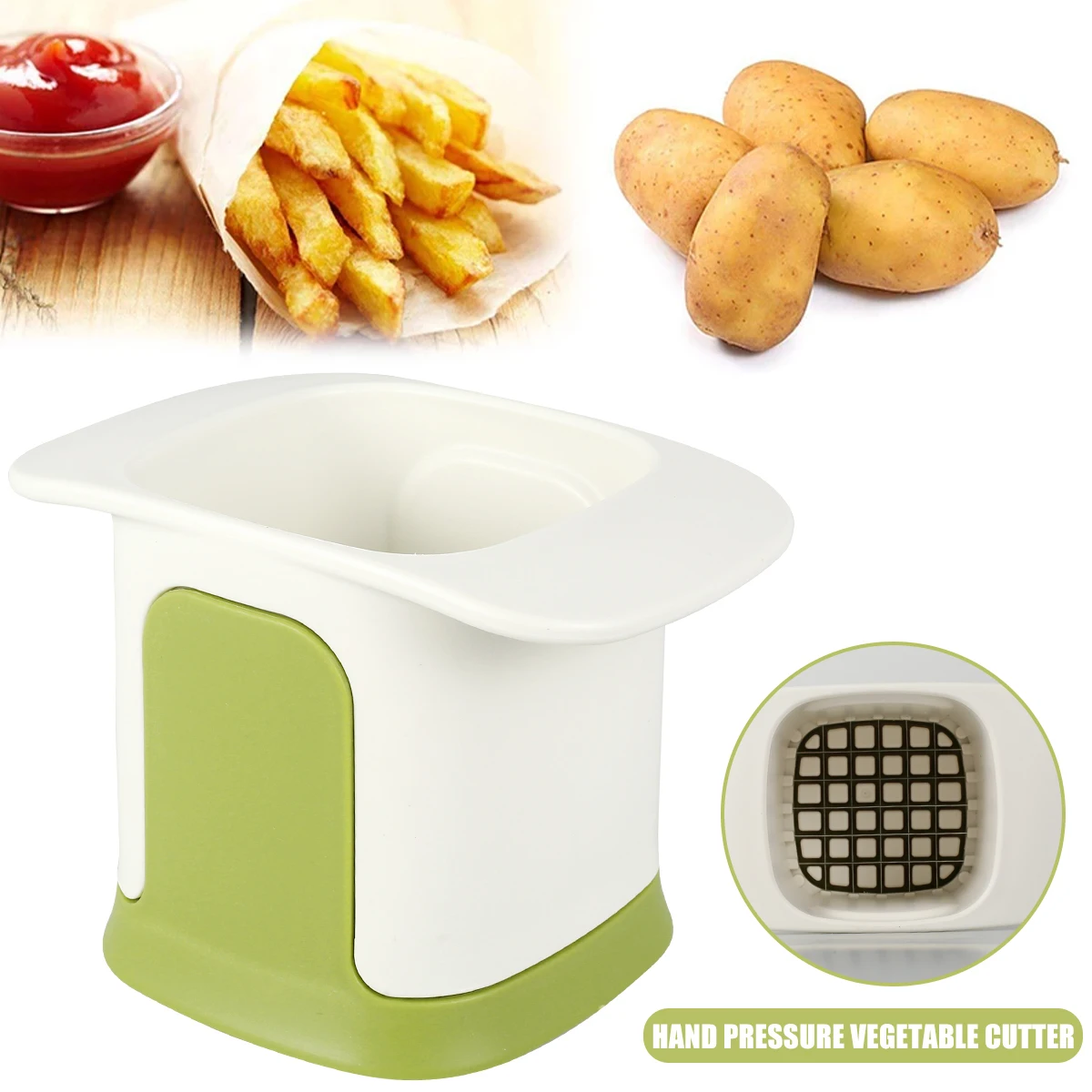 

French Fry Cutter Multifunction Vegetable Fruit Chopper French Fries Chips Maker Kitchen Slicer for Tomato Peppers Potato