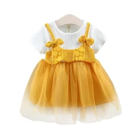 summer dress fashion beautiful soft girls short sleeve tulle dress for party