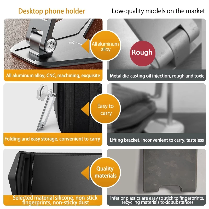 

Universal Adjustable Mobile Phone Holder Desktop Phone Stand Holder