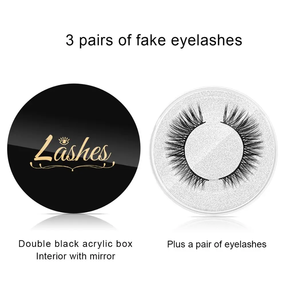 Новое поступление магический Набор накладных ресниц 3 пары детских хлопковых